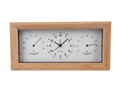 Alarm clock Neat bamboo rectangle white