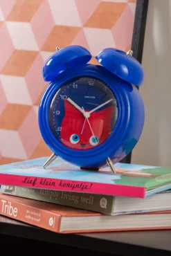 Alarm clock Peekaboo Cat dark blue
