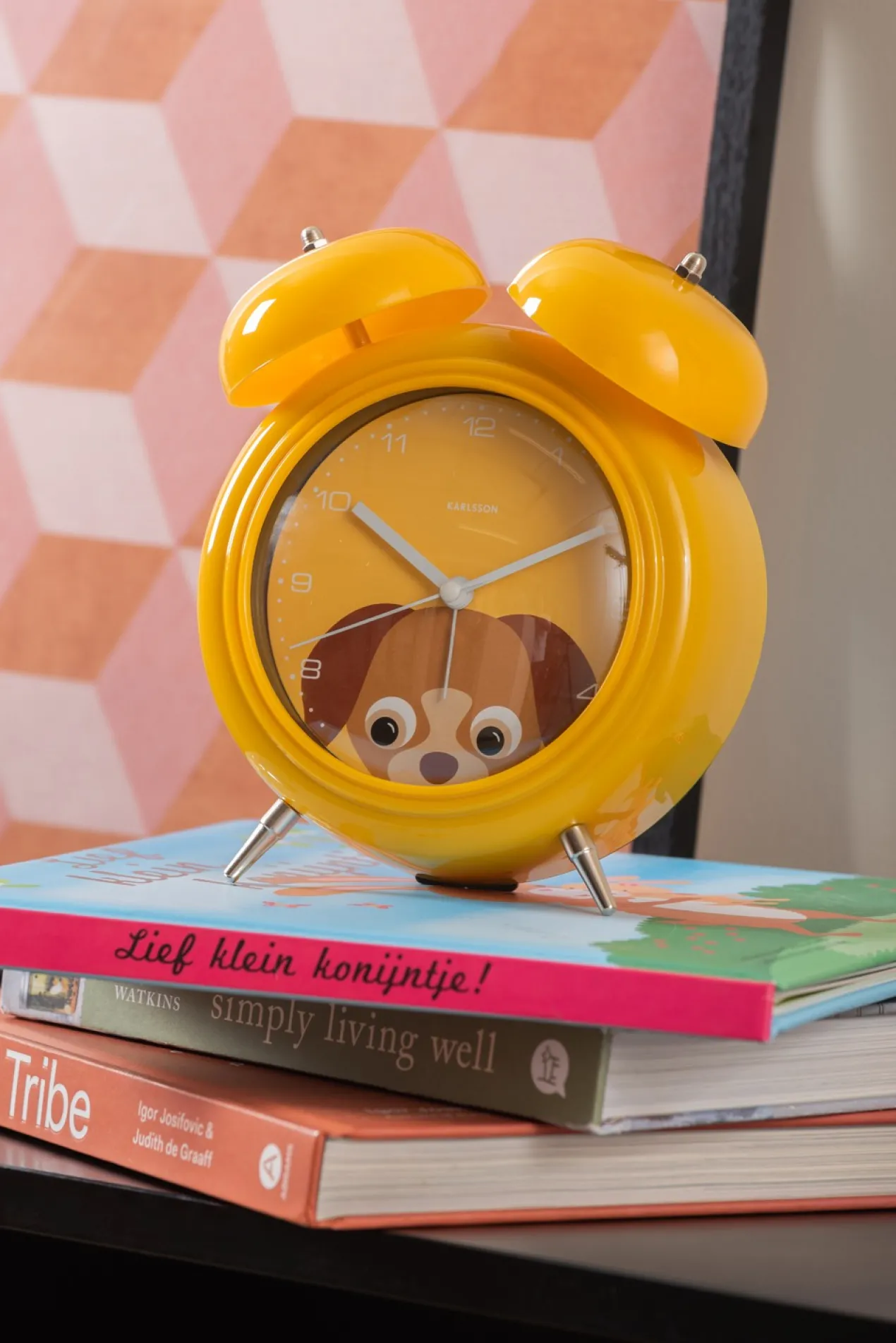 Alarm clock Peekaboo Dog yellow