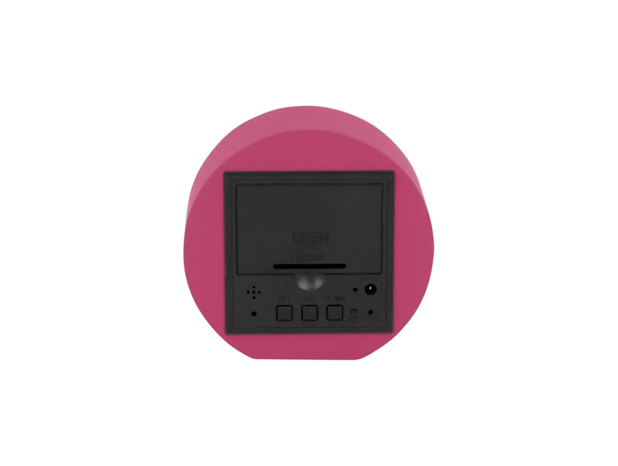 Alarm clock Spry round LED bright pink
