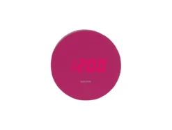 Alarm clock Spry round LED bright pink