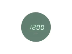 Alarm clock Spry round LED grayed jade