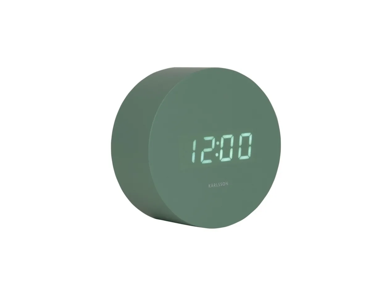Alarm clock Spry round LED grayed jade