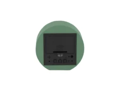 Alarm clock Spry round LED grayed jade