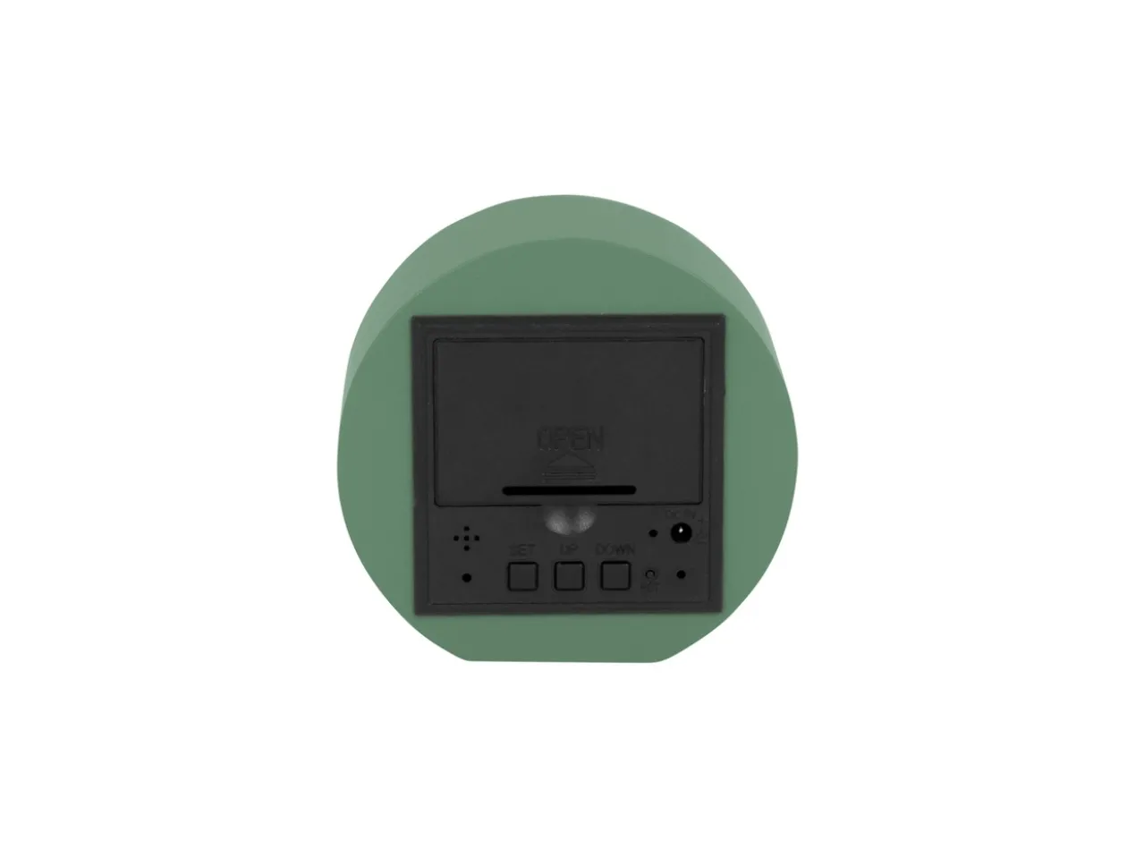 Alarm clock Spry round LED grayed jade