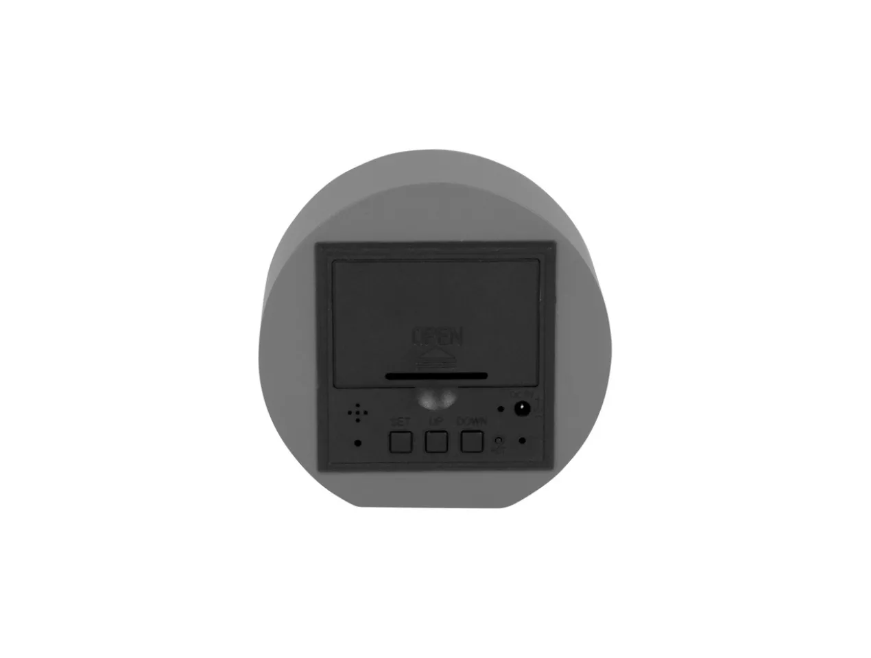 Alarm clock Spry round LED mouse grey