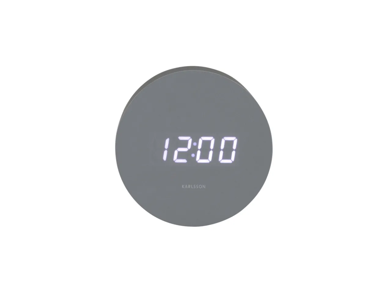 Alarm clock Spry round LED mouse grey