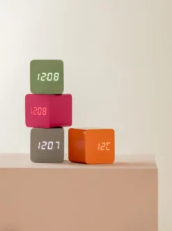 Alarm clock Spry square LED bright orange