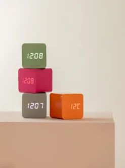 Alarm clock Spry square LED bright orange