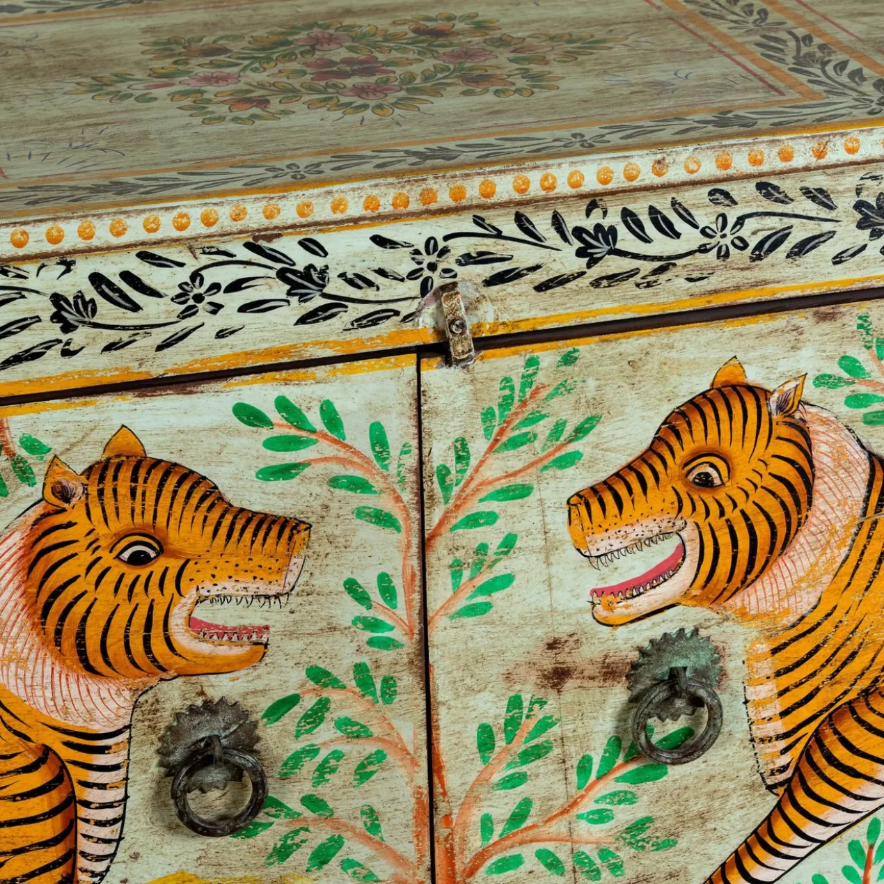 Alina - Handgeschilderde Consoletafel Tijger Design