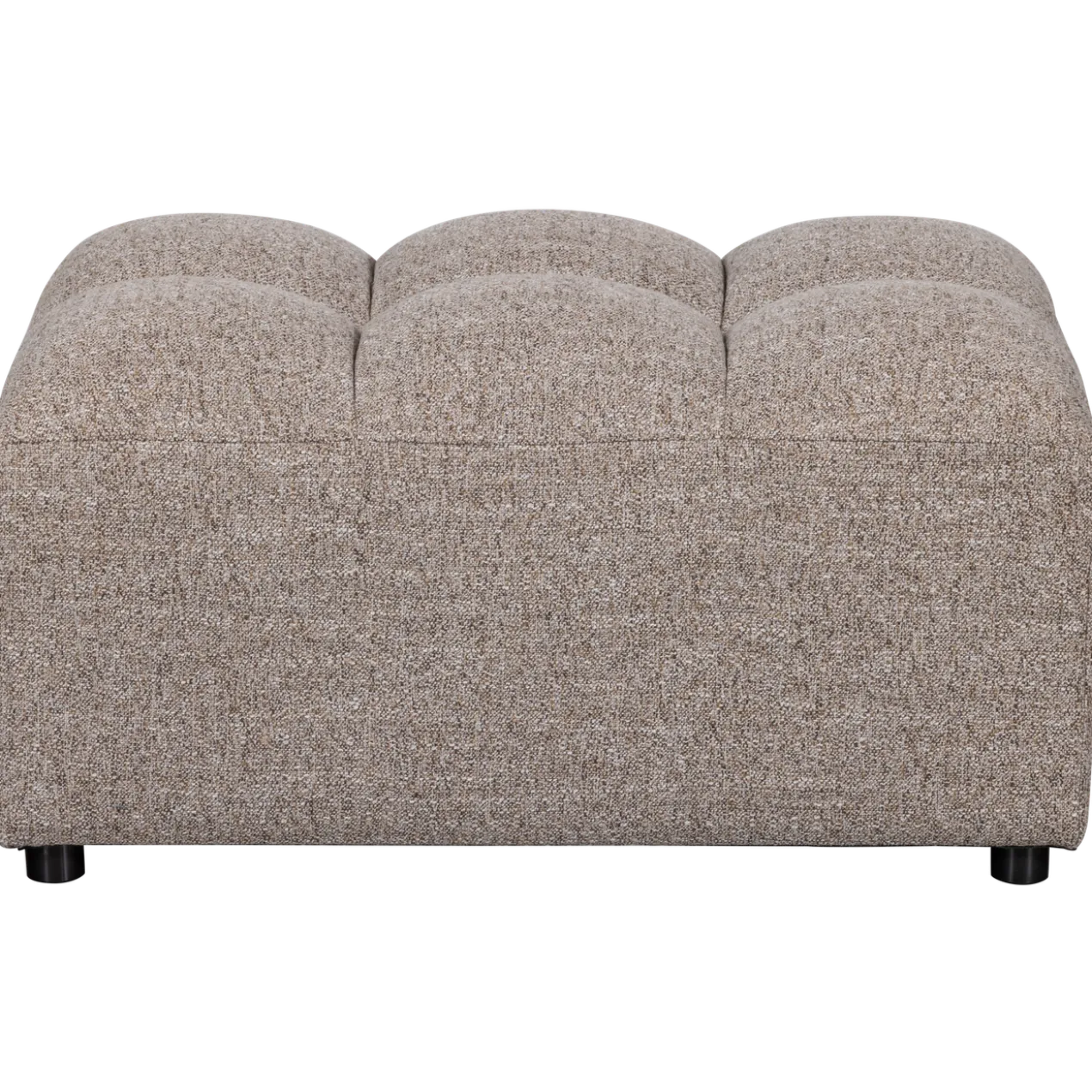 Allure hocker geweven stof bruin melange