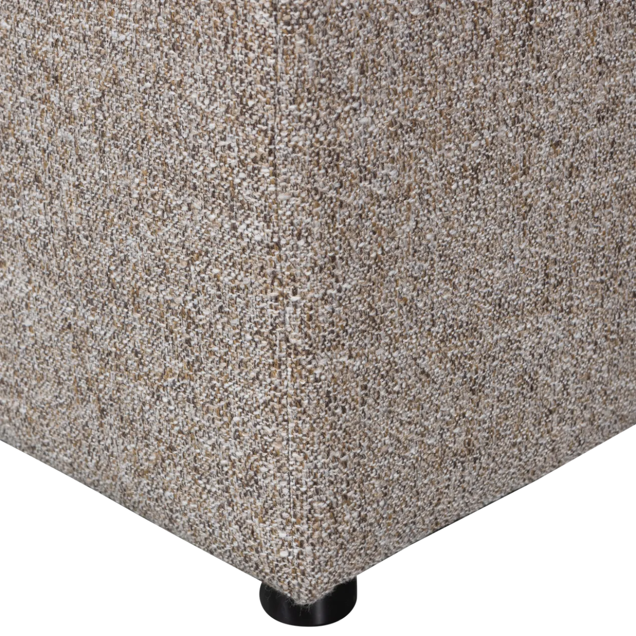 Allure hocker geweven stof bruin melange