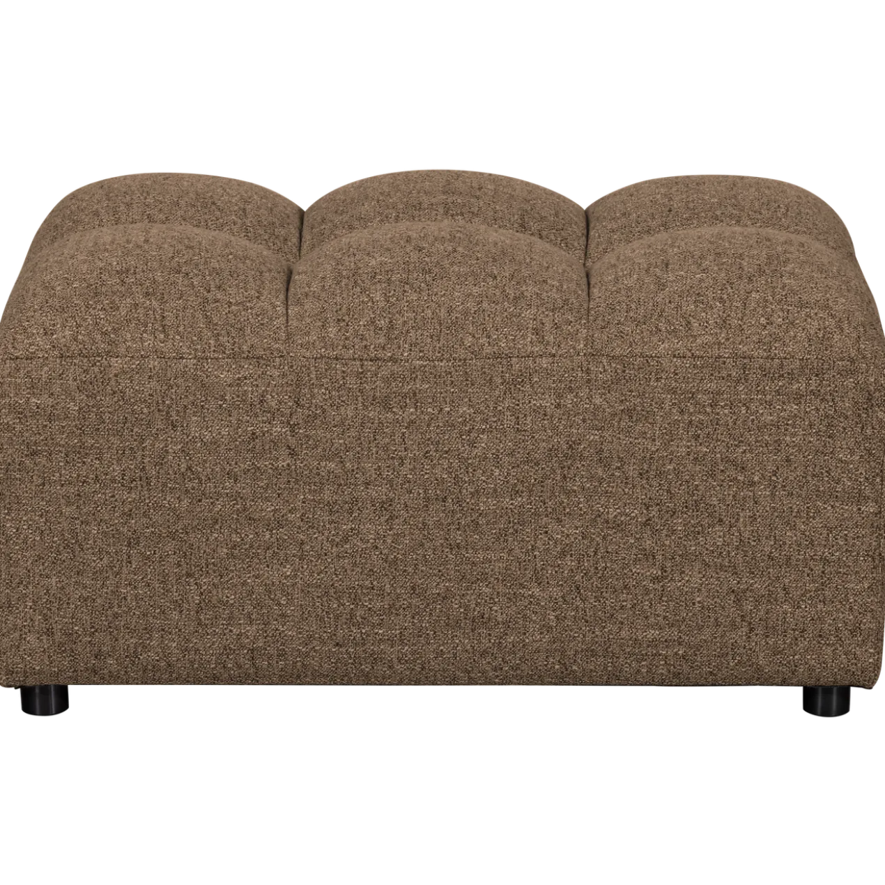 Allure hocker geweven stof donkerbruin melange