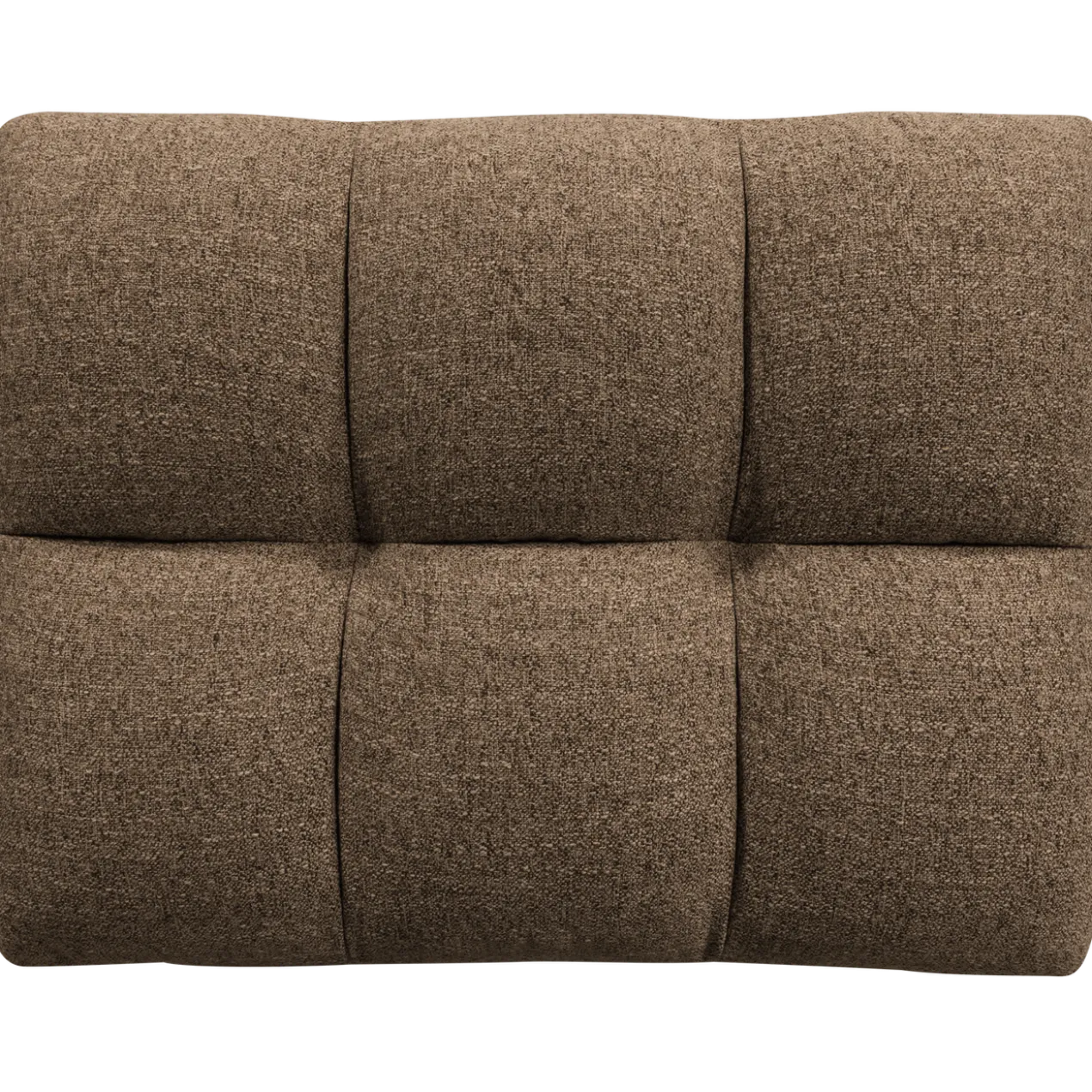 Allure hocker geweven stof donkerbruin melange