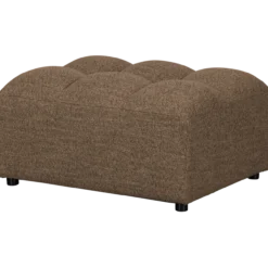 Allure hocker geweven stof donkerbruin melange