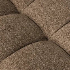 Allure hocker geweven stof donkerbruin melange
