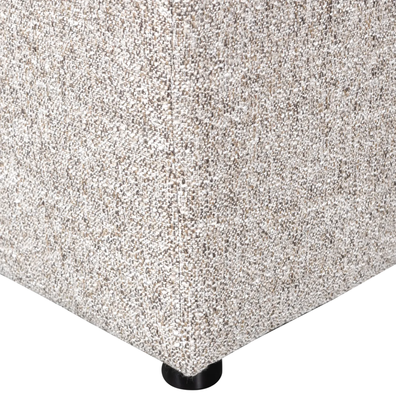 Allure hocker geweven stof naturel melange