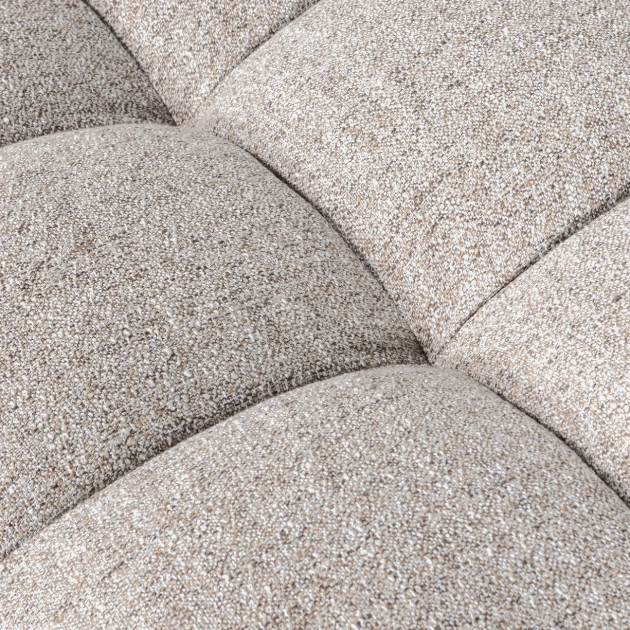 Allure hocker geweven stof naturel melange