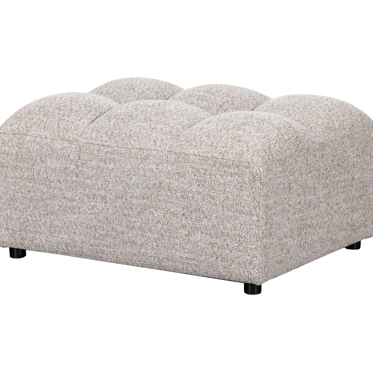 Allure hocker geweven stof naturel melange