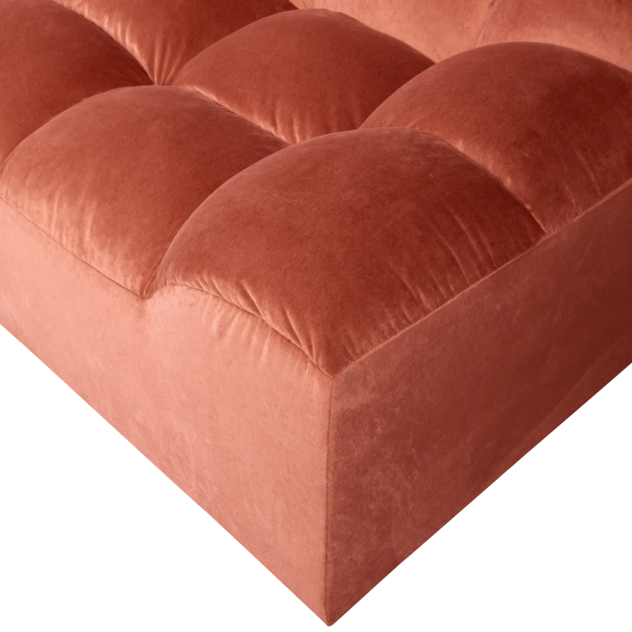 Allure 3-zits bank velvet blush