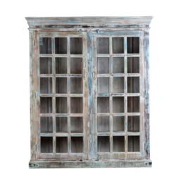 Amara - Vitrinekast van Gerecycled Hout Vintage