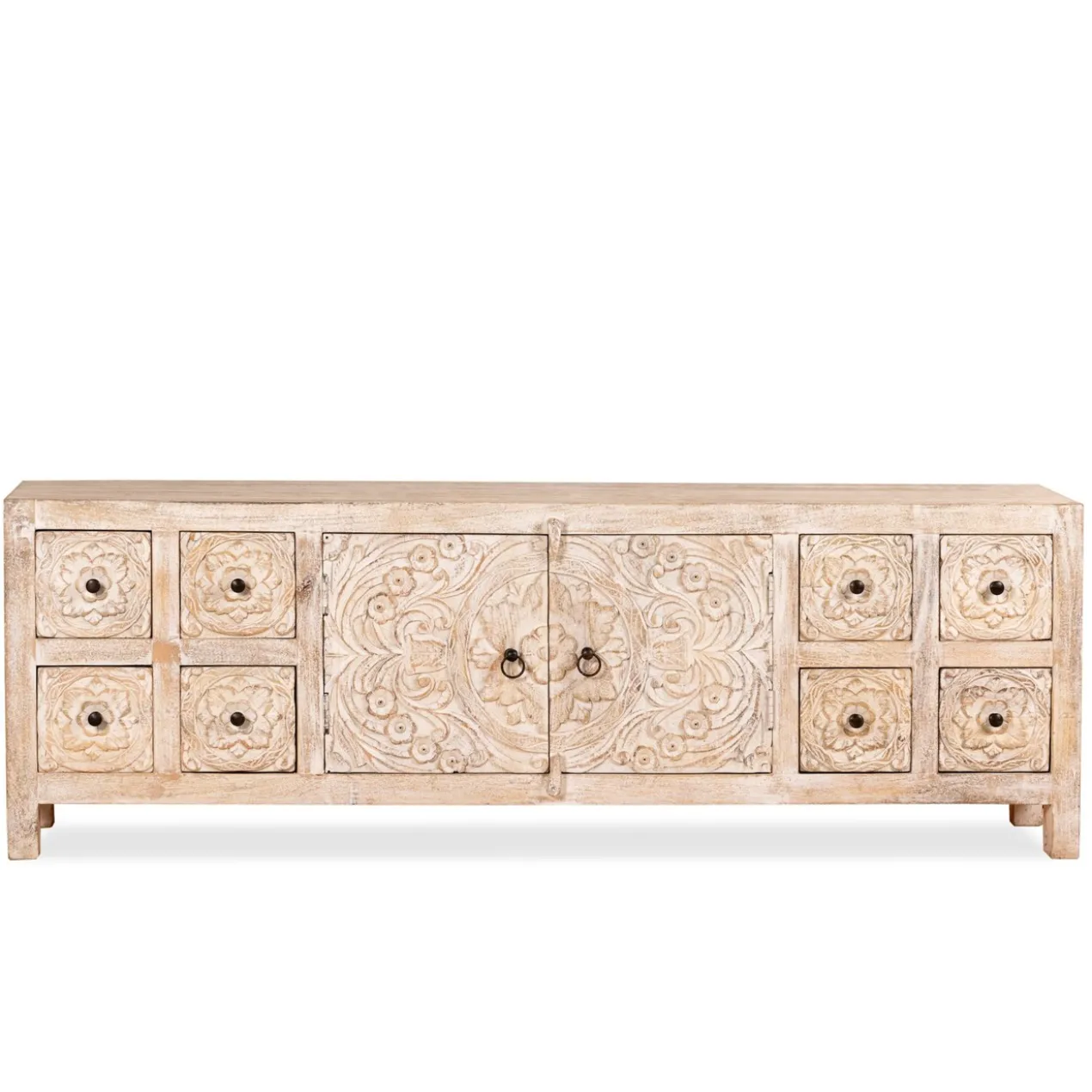 Ambalika - Handgesneden Mangohouten Dressoir