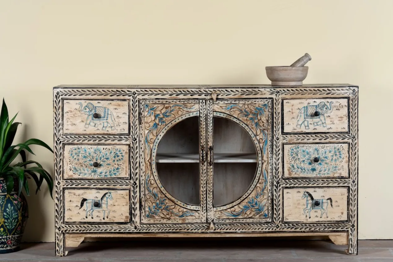 Anaya - Handbeschilderd Boho Dressoir