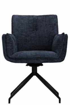 Andre draaistoel stof blauw