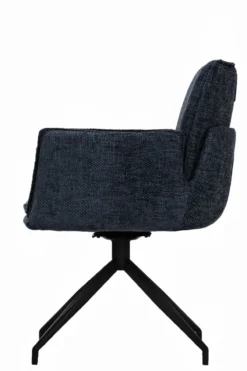 Andre draaistoel stof blauw