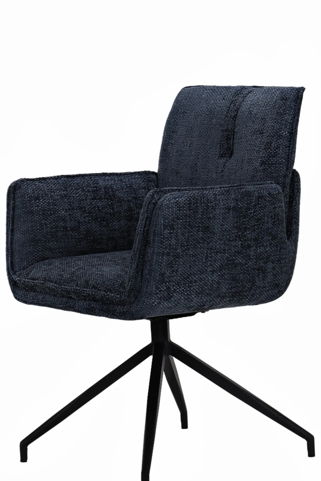 Andre draaistoel stof blauw