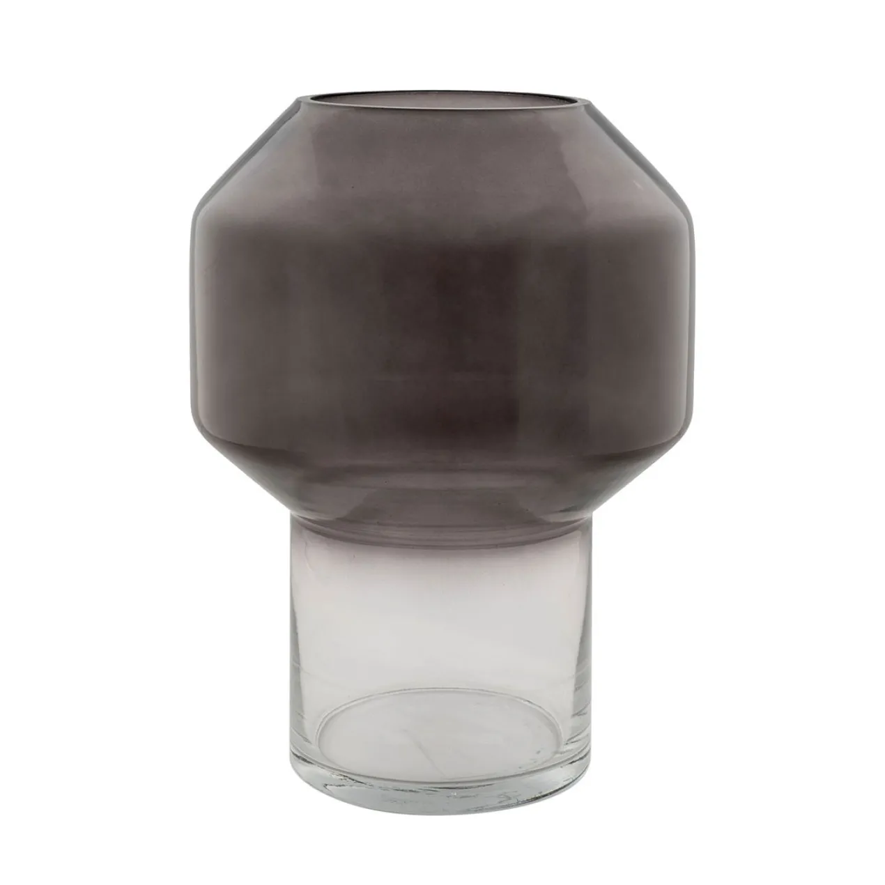 Annelot glazen vaas - Rookglas Zwart