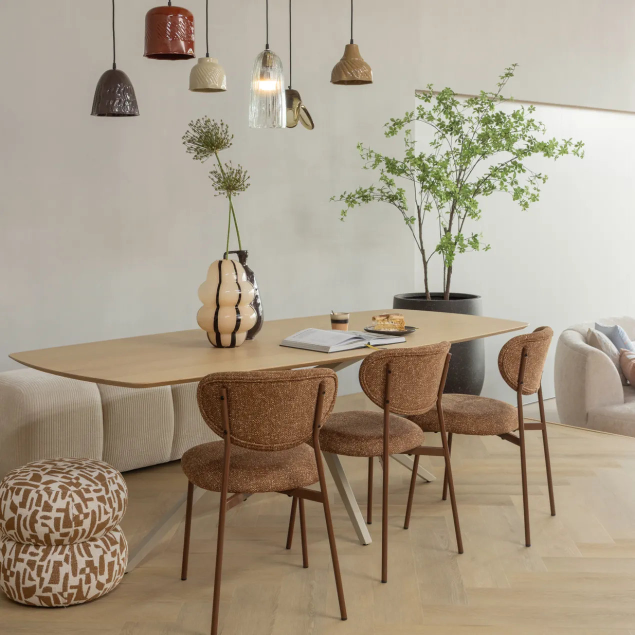 Arleso hanglamp metaal donkerbruin