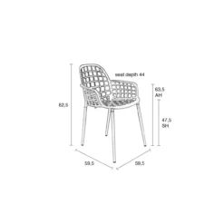 Armchair albert kuip garden white