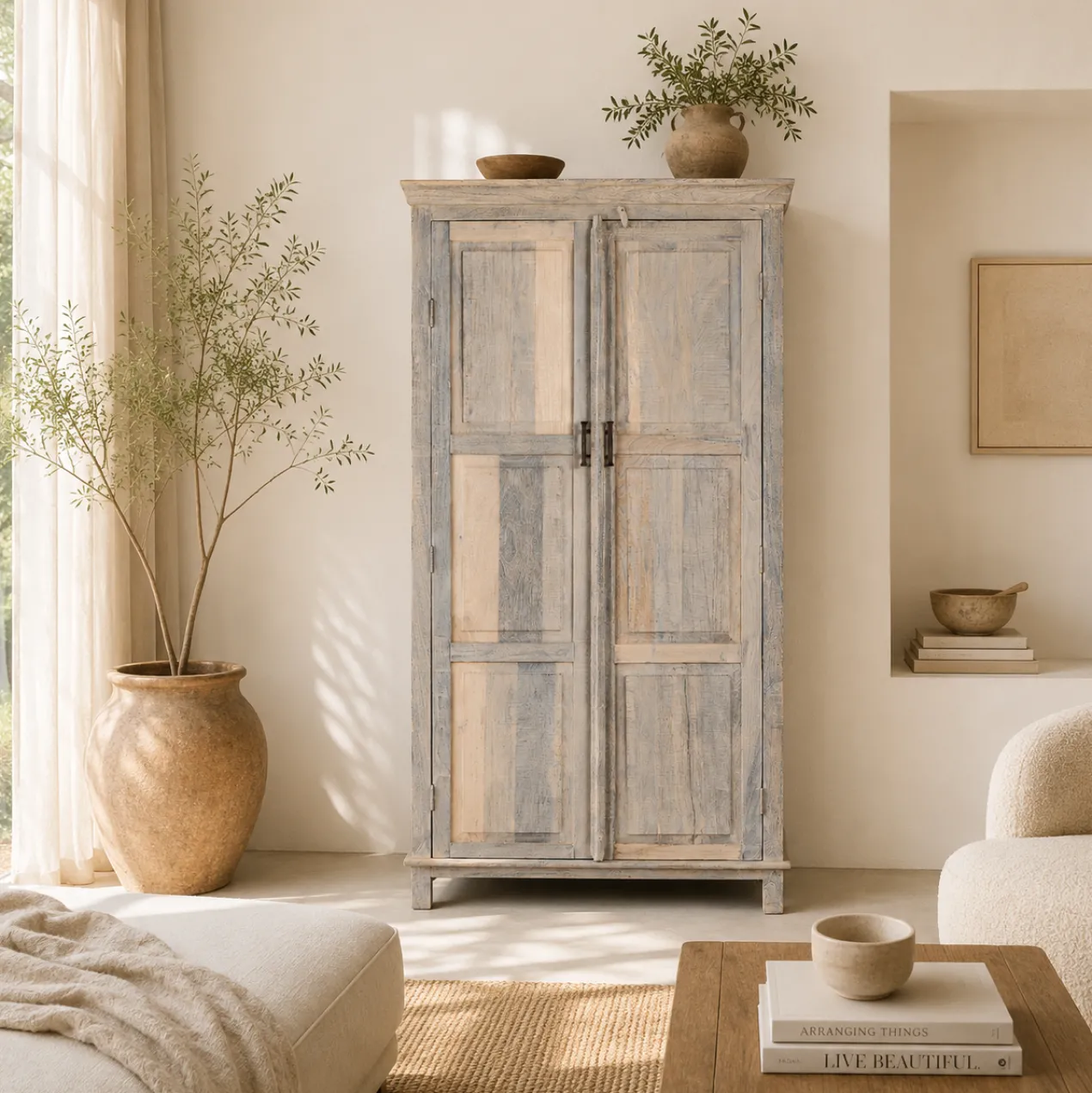 Arrya - Kast van Gerecycled Hout 190cm