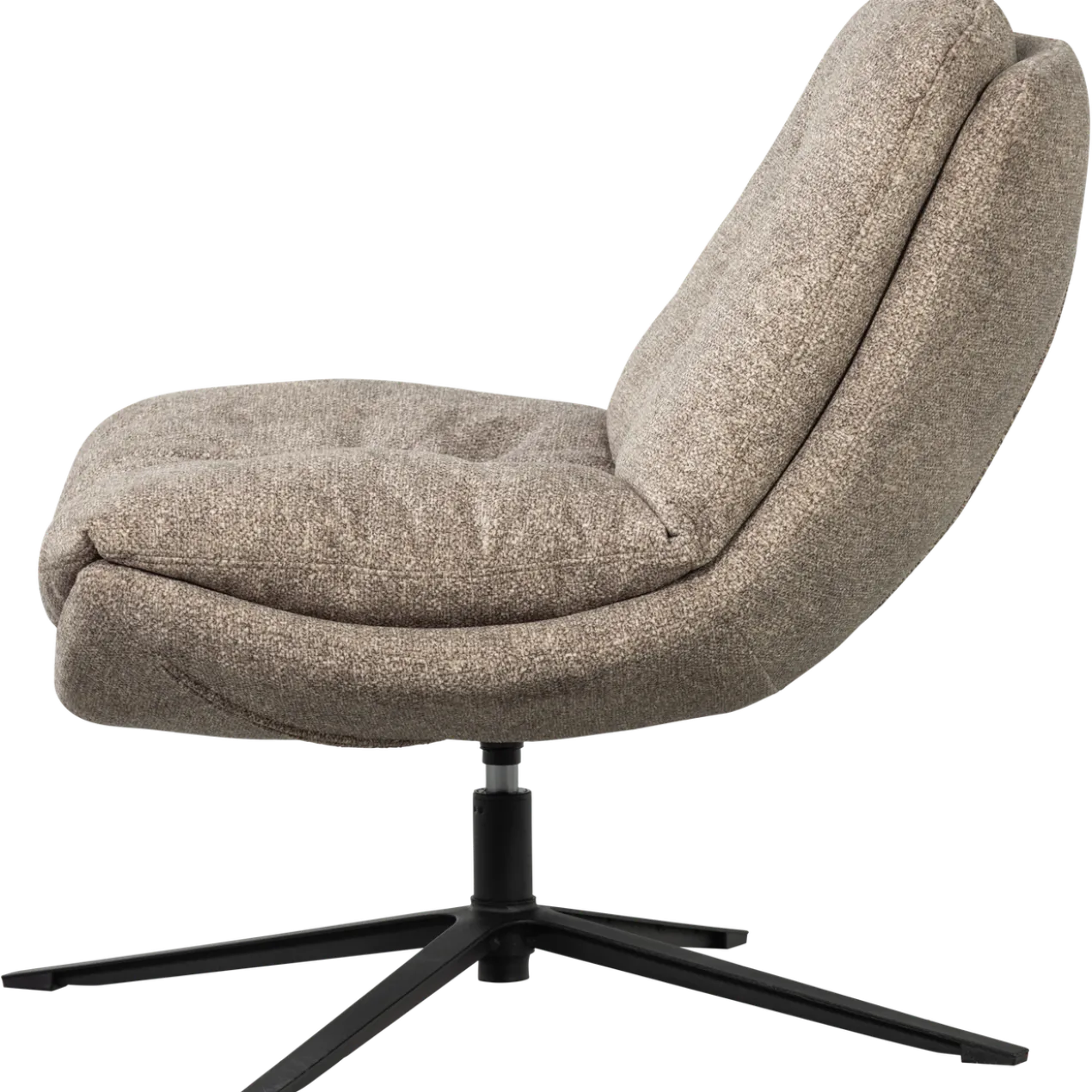 Arve draaifauteuil bedrukte stof naturel melange