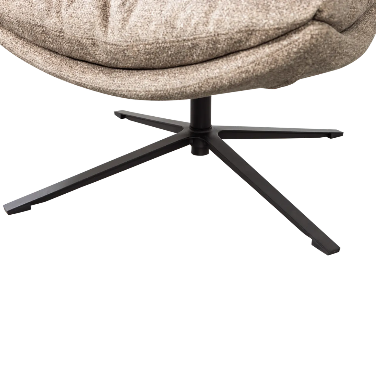 Arve draaifauteuil bedrukte stof naturel melange