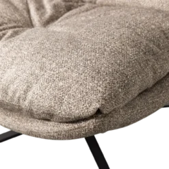 Arve draaifauteuil bedrukte stof naturel melange
