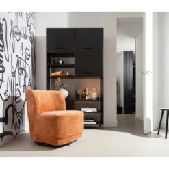 Atty draaifauteuil velvet oranje