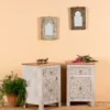 Avi Light Grey - Nachtkastjes van Mango Hout Set 66cm