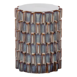 Axu decoratieve bijzettafel o35x45 cm keramiek grijsblauw