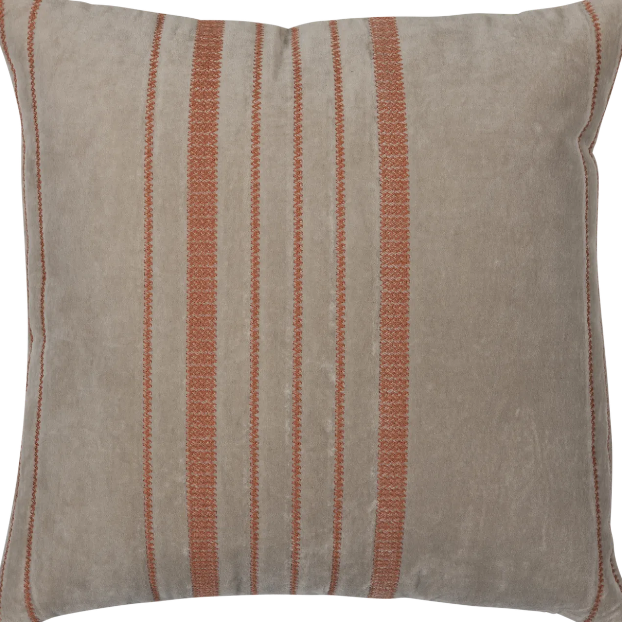 Aziz kussens velvet bruin/naturel - set van 3
