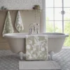 Badhanddoek Oriental Garden dove grey 70x125 cm