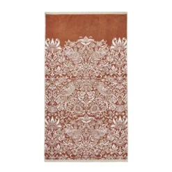 Badhanddoek Strawberry Thief Linen-rust 70x125 cm