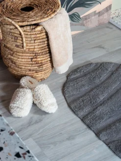 Badmat Beau – Grey Ovaal 60 x 100 cm