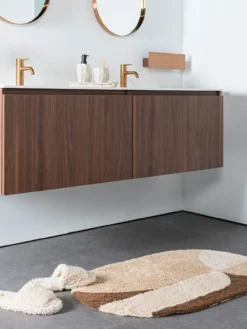 Badmat Bowie Beige Ovaal 60 x 100 cm