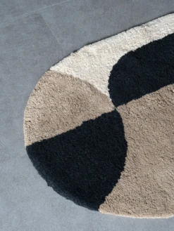 Badmat Bowie Taupe Ovaal 50 x 80 cm