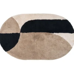 Badmat Bowie Taupe Ovaal 50 x 80 cm