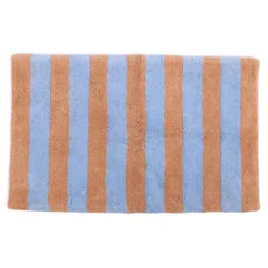 Badmat Stripe 50x70 cm blue/caramel
