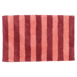 Badmat Stripe 50x70 cm blush/bordeaux