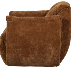 Baggy draaifauteuil 3d chenille middenbruin